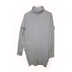 Lululemon Call for Cozy Dress Gray Size 2 Mock Neck Relaxed